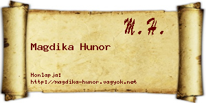 Magdika Hunor névjegykártya